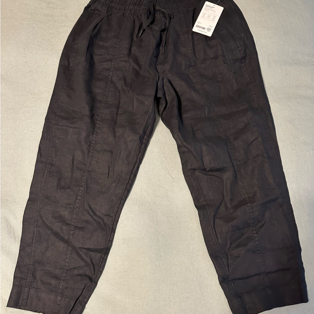 Athleta Retreat High Rise Linen Ankle Pant
